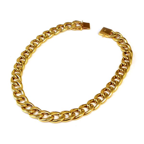 Pulseira em Ouro 18k Grume com Fecho de Cadeado