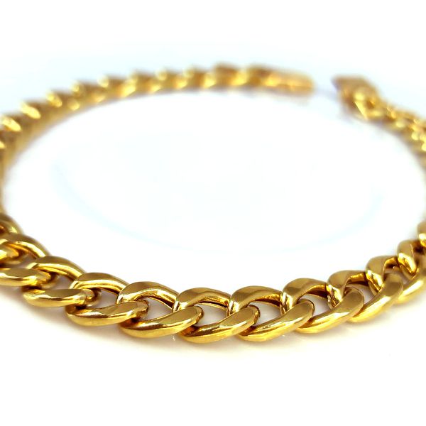 Pulseira em Ouro 18k Grume com Fecho de Cadeado