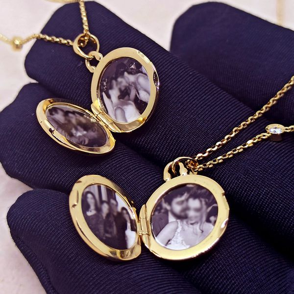 O Relicário Diamante Personalizado em Ouro 18k cravejado com Diamantes 