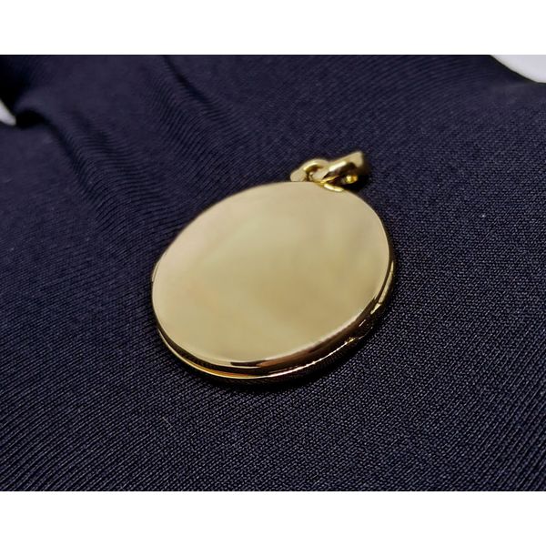 Relicário Encantador Radiante em Ouro 18k Redondo Polido 