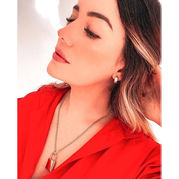 Relicário Cadeado do Amor Dourado em Ouro 18k 750 Cadeado com Coração e Chave