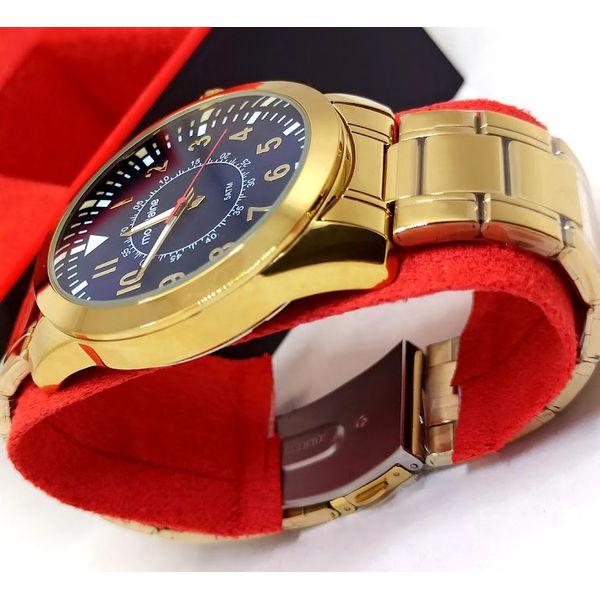 Relógio Mondaine Masculino de Pulso Dourado