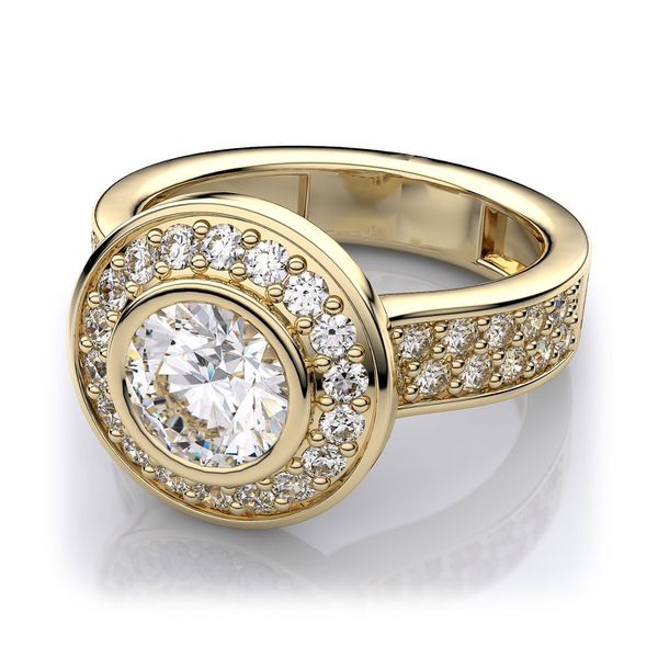  Solitário com Diamante - Ouro 18k 