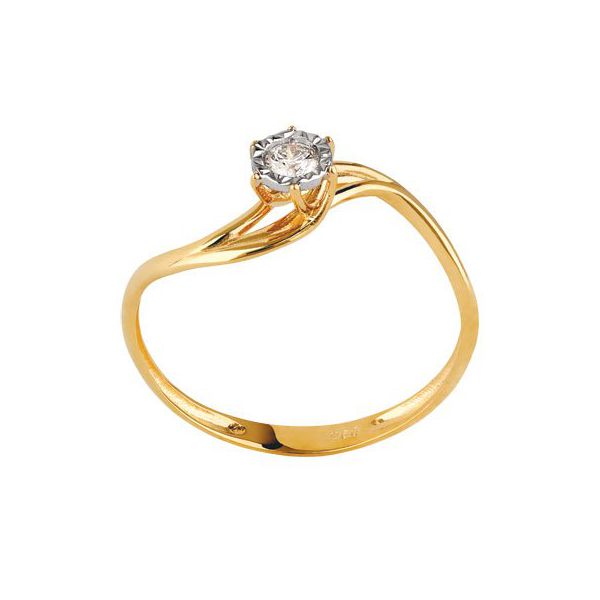 Solitário Ouro Amarelo 18k - com Diamante