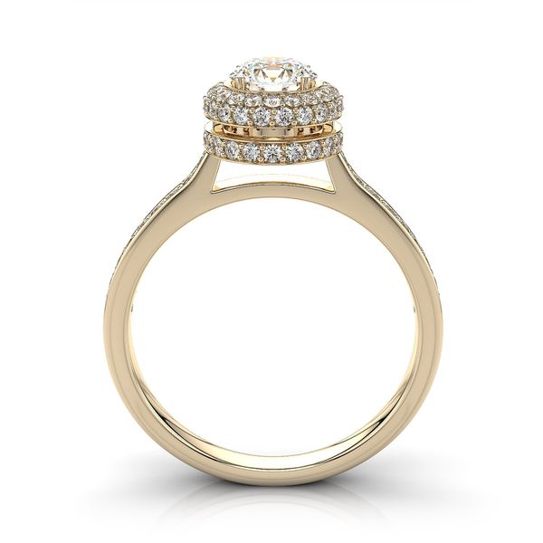 Anel Solitário em Ouro 18k com Diamantes