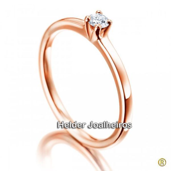 Solitário de Noivado com Diamante de 25 Pontos