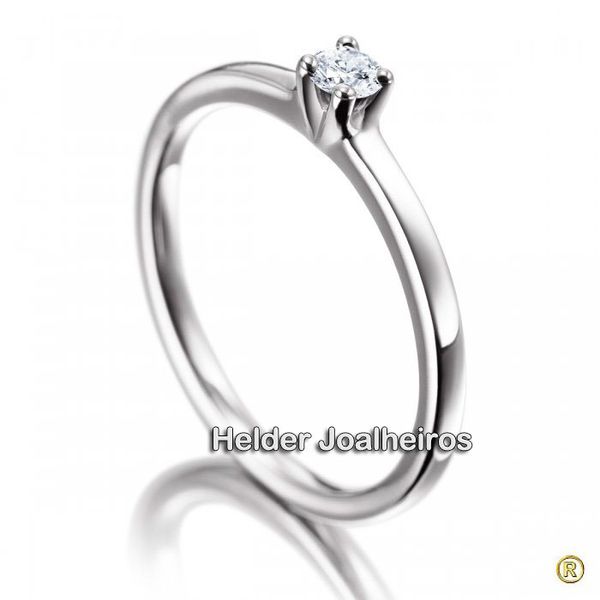 Solitário de Noivado com Diamante de 25 Pontos