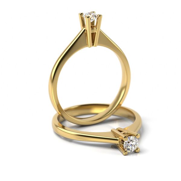 Anel de Noivado com Diamante 