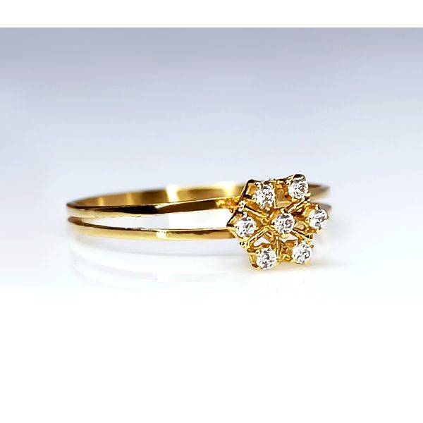 Anel em Ouro 18k Chuveiro Cravejado