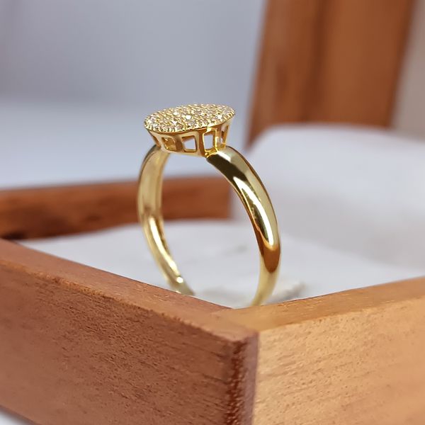 Anel em Ouro 18k Cravejado 