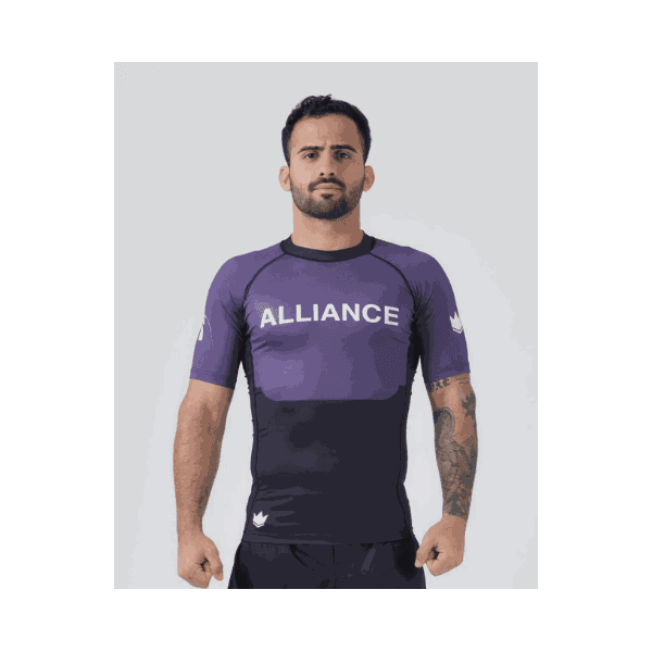 RASHGUARD MANGA CURTA PURPLE BELT