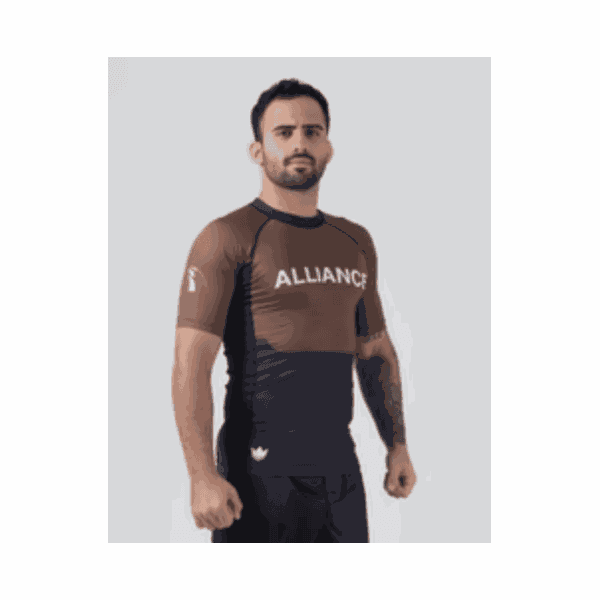 RASHGUARD MANGA CURTA BROWN BELT