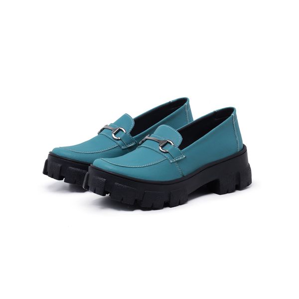 Mocassim Karla Feminino Verde Água - Hella Shoes