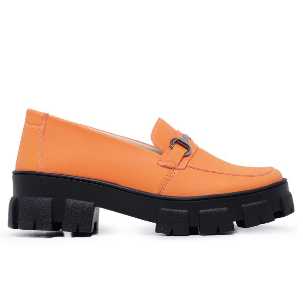 Mocassim Karla Feminino Tangerina - Hella Shoes