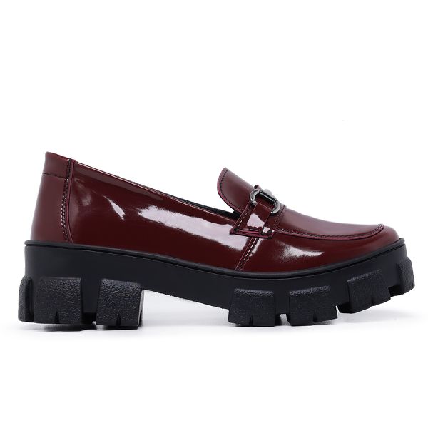 Mocassim Karla Feminino Verniz Marrom