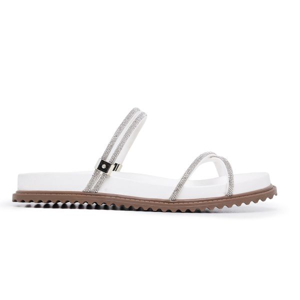 Sandália Feminina Papete Sol Branca - Hella Shoes