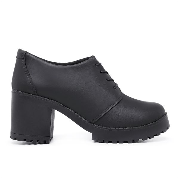 Sapato Feminino Gisele Salto Alto Grosso Preto - Hella Shoes