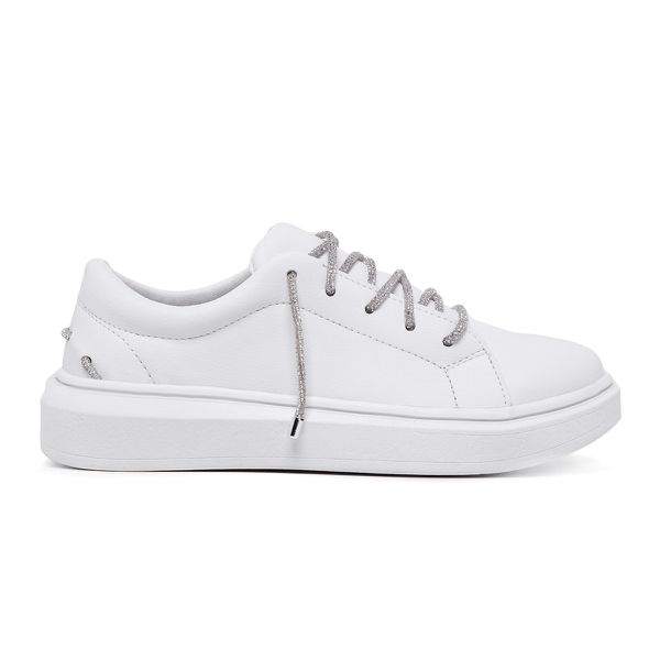 Tênis Hello Feminino Strass Branco - Hella Shoes