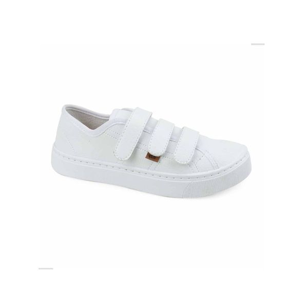 Tênis Feminino Celeste Velcro Branco - Hella Shoes