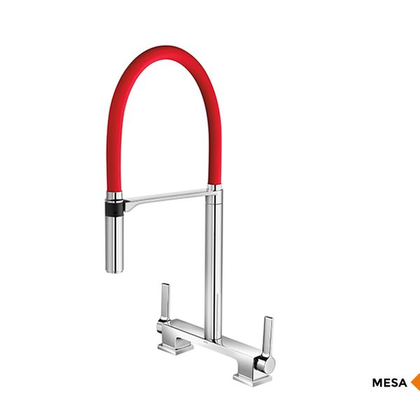 Misturador de Mesa Bica Alta Cozinha Docol Doc Chrome/Red