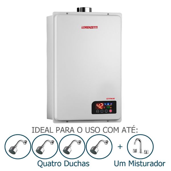 Aquecedor Gas Natural Digital Lz 3700De Lorenzetti