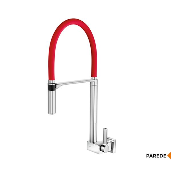 Torneira de Parede Bica Alta Cozinha Docol Doc Chrome/Red