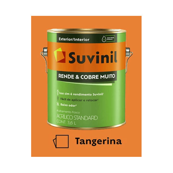 Rende e Cobre muito fosco tangerina 3,6L Suvinil 