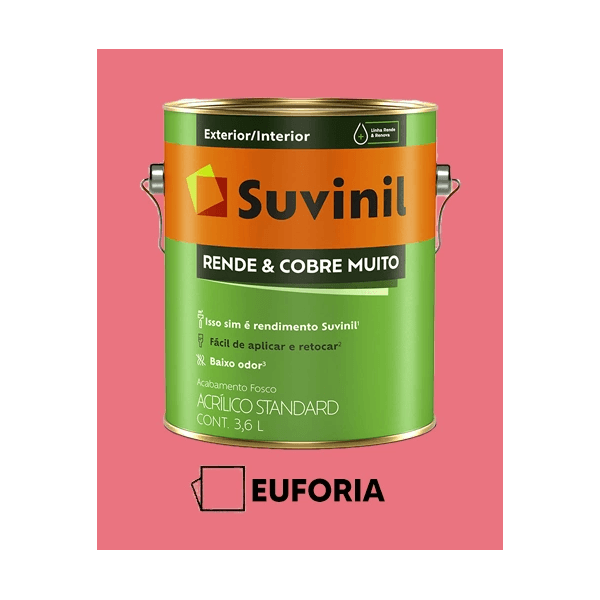 Rende e Cobre muito fosco Euforia 3,6L Suvinil 