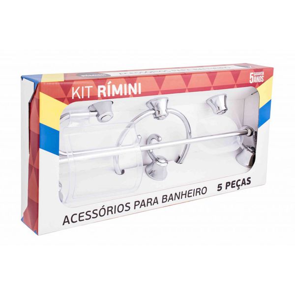 Kit Rimini com 5 Peças Cromado - Aquaplás