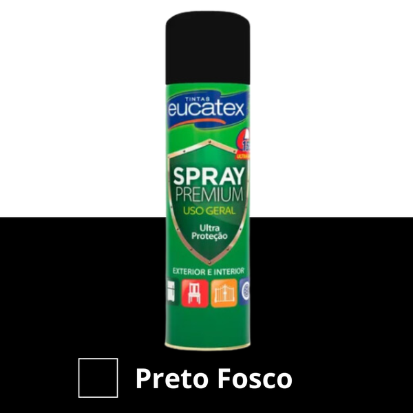 Spray Multiuso Preto Fosco 400ml - Eucatex