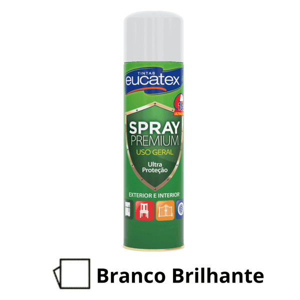 Spray Multiuso Branco Brilhante 400ml - Eucatex