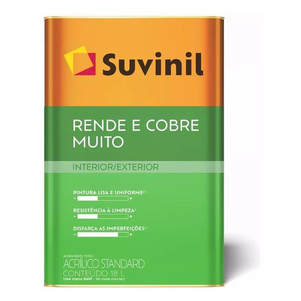 Suvinil Rende e Cobre Muito Fosco Branco 18L