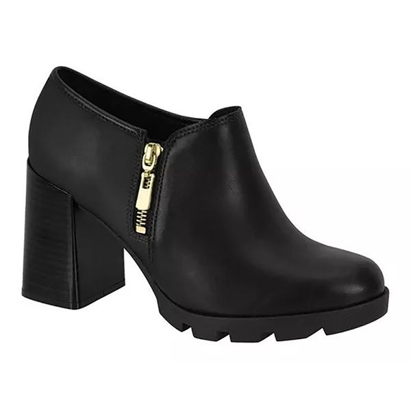 BOTA FEMININA BEIRA RIO CANO CURTO ANKLE BOOT TRATORADA LANÇAMENTO - PRETA