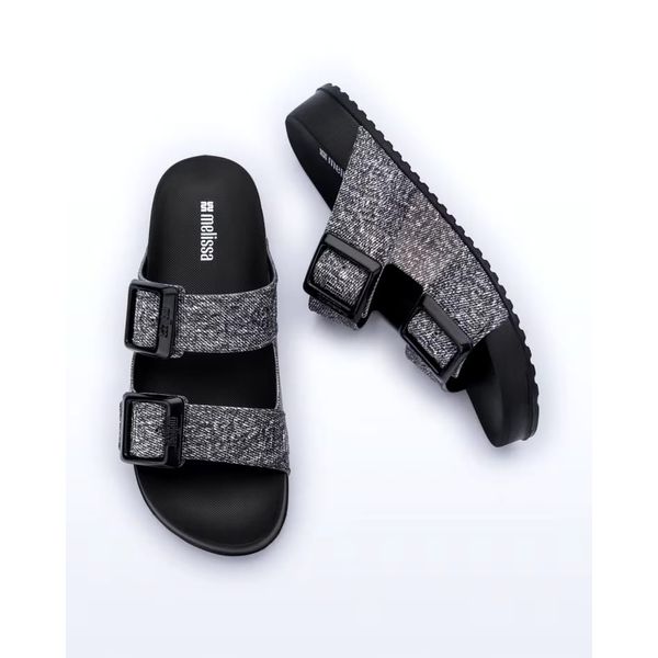 Melissa Cozy M-Lover Slide Denim Conforto e Leveza Original - PRETA