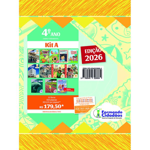 Formando Cidadãos - 4° Ano - Kit A - Ensino Fundamental 1 - REFORMULADO - 2026