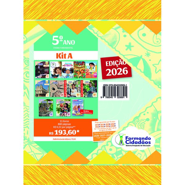 Formando Cidadãos - 5° Ano - Kit A - Ensino Fundamental 1 - REFORMULADO - 2026