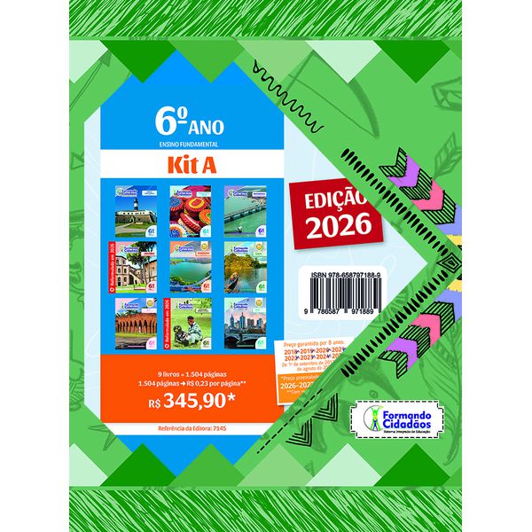 Formando Cidadãos - 6° Ano - Kit A - Ensino Fundamental 2 - REFORMULADO - 2026
