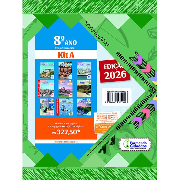 Formando Cidadãos - 8° Ano - Kit A - Ensino Fundamental 2 - REFORMULADO - 2026