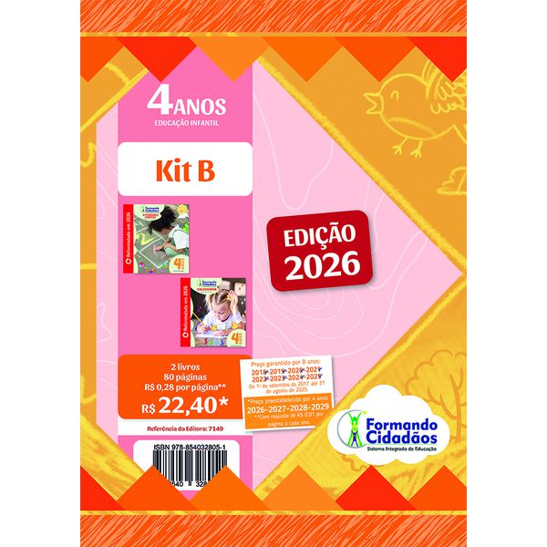 Formando Cidadãos - 4 Anos - Kit B - Educação Infantil - REFORMULADO - 2026