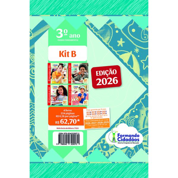 Formando Cidadãos - 3° Ano - Kit B - Ensino Fundamental 1 REFORMULADO - 2026
