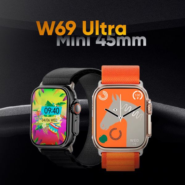 W69 Ultra Mini 45mm + 2 Pulseiras e Case exclusiva
