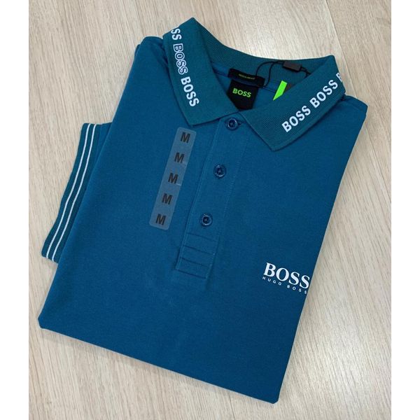 POLO MC HUGO BOSS GOLA ESCRITA BOSS