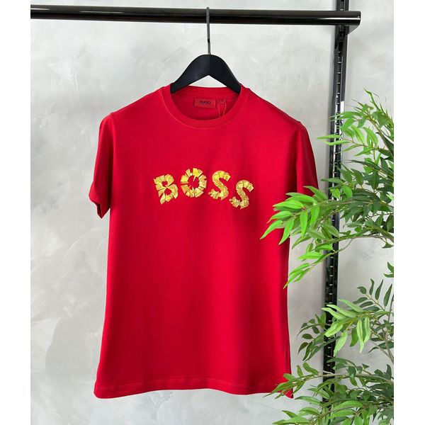 CAMISETA MC HUGO BOSS ESTAMPA AMARELA