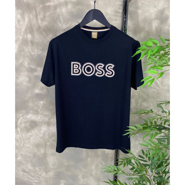 CAMISETA MC HUGO BOSS ESTAMPA 3D CONTORNO CORES BOSS 