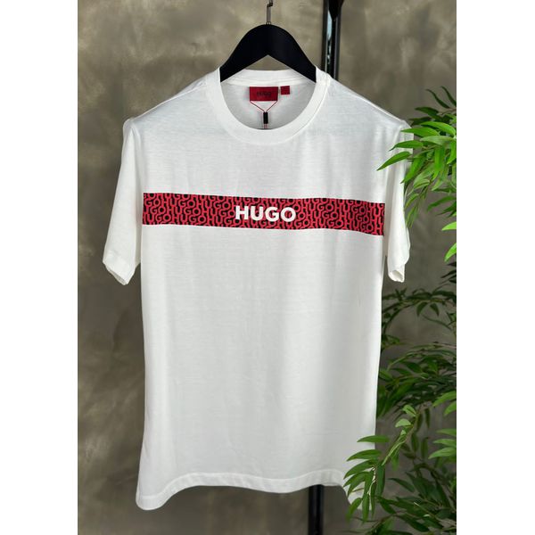 CAMISETA MC HUGO BOSS LISTRA HORIZONTAL MONOGRAMA