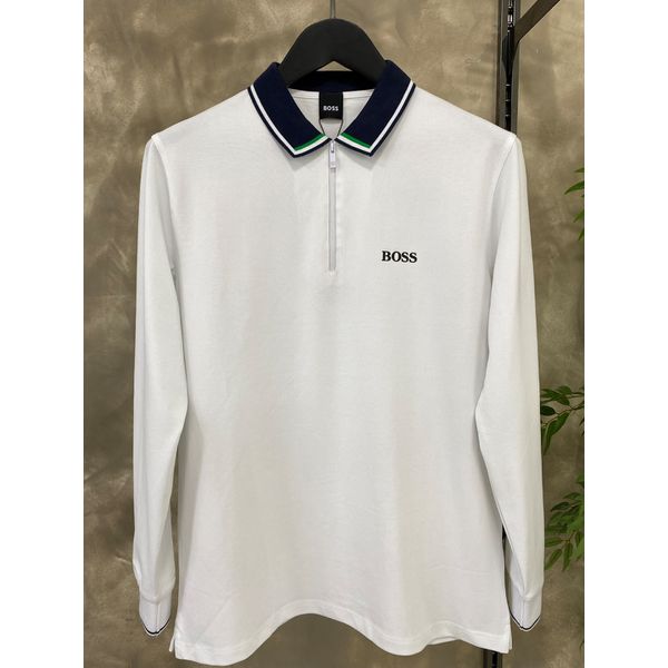 POLO ML HUGO BOSS COLARINHO ZÍPER