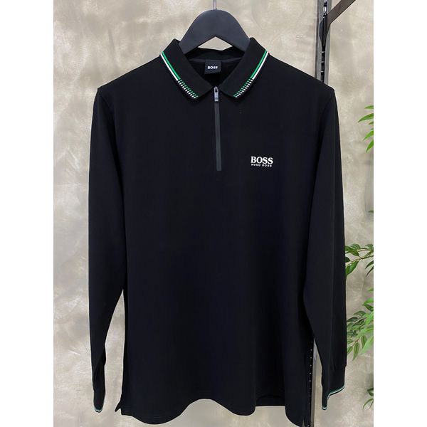 POLO ML HUGO BOSS COLARINHO PONTILHADO