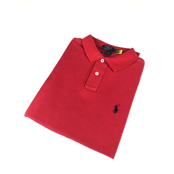 POLO MC RALPH LAUREN VERMELHA LOGO PRETO