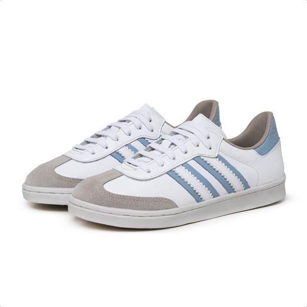 Tenis De Couro Fernanda Cor: Branco/Azul ceu