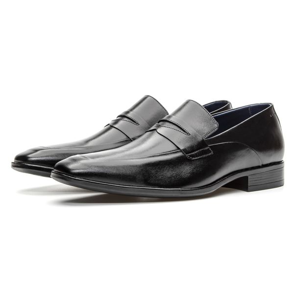 Sapato premium loafer masculino solado de borracha - Preto